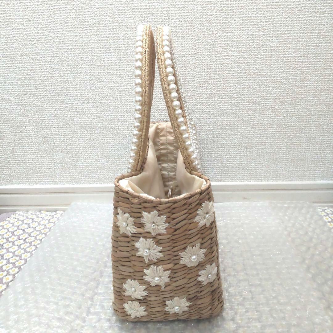 anatelier アナトリエ フラワー刺繍 パール かごバッグ - メルカリ