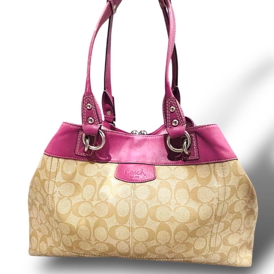 COACH コーチ トートバッグ シグネチャー 大容量 A4収納 レディース