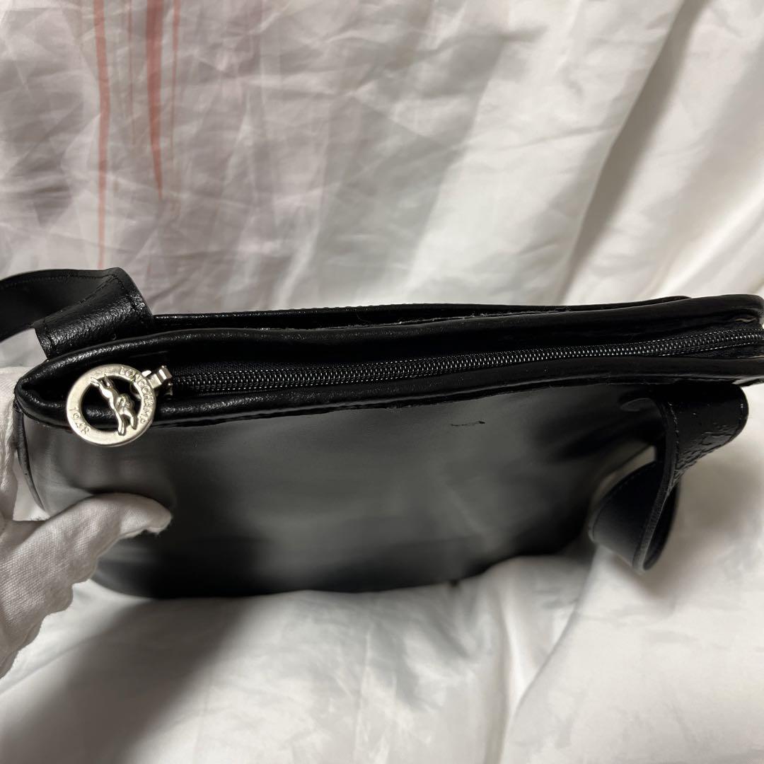 Longchamp ロンシャン ワンハンド レザー バッグ - メルカリ