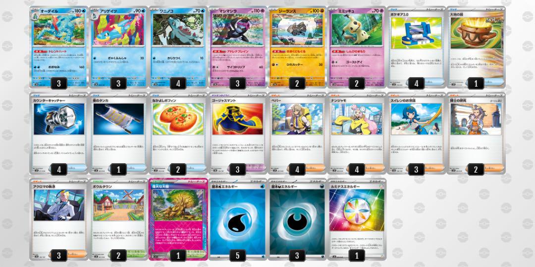 ポケモンカード　本格構築　オーダイルデッキ　大阪大会優勝 オーダイル 偉大な大樹 シティ優勝デッキ 構築済みデッキ➕未