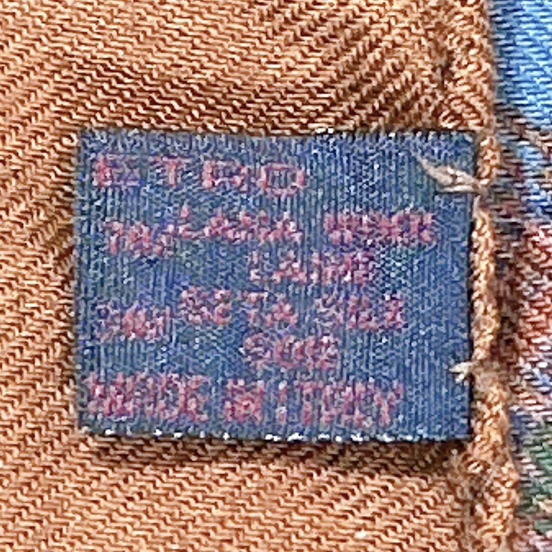 ETRO　エトロ　ウール混シルク大判スカーフ　ストール ペイズリー　イタリア製