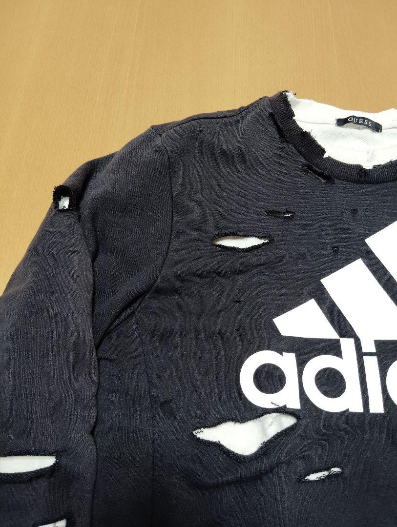 ダメージスウェット adidas L ブラック 常田大希