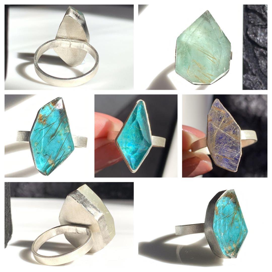 モスアゲート リング SV925シルバー 1点もの 238-4 モスアゲート リング SV925シルバー 1点もの 238-4