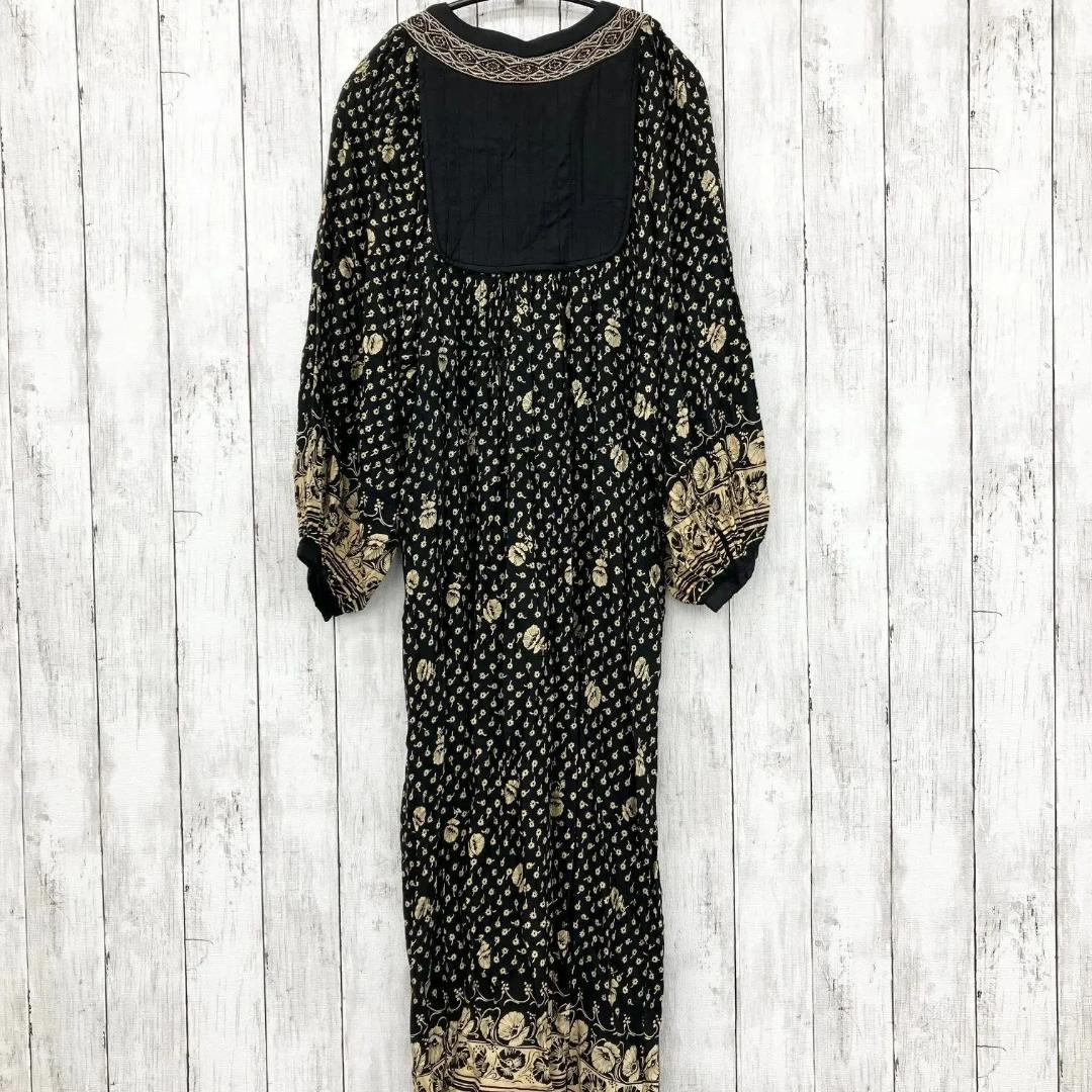 新品【 audrey and john wad 】花柄ノーカラーロングワンピース