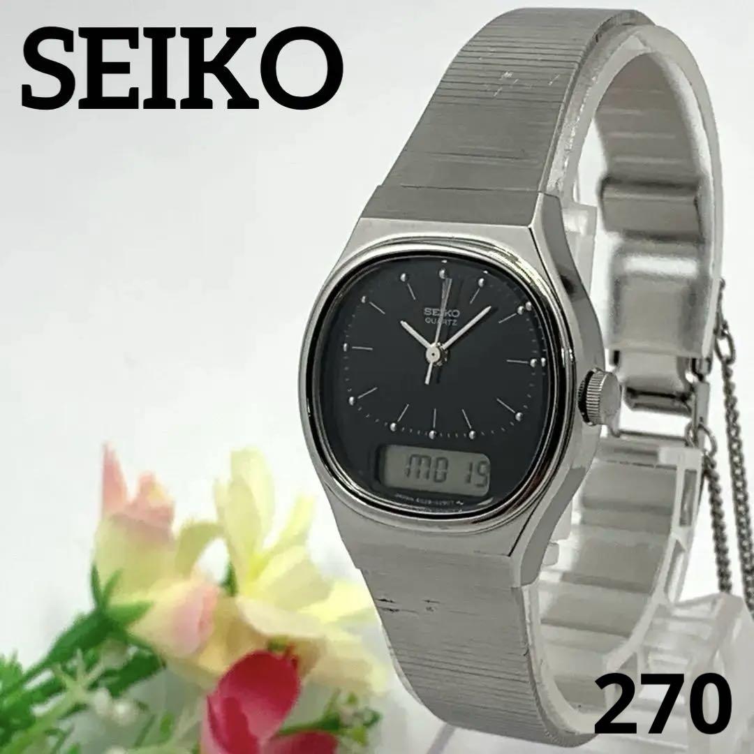 稼働品 SEIKO レディース 腕時計 セイコー カレンダ クオーツ ビンテージ
