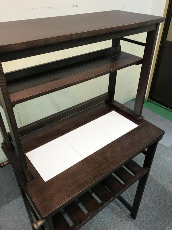 お得限定品 天然木製キッチンラック ゴミ箱 収納 訳あり特価品 ウォルナット poVcQ-m67099404568 新品新作