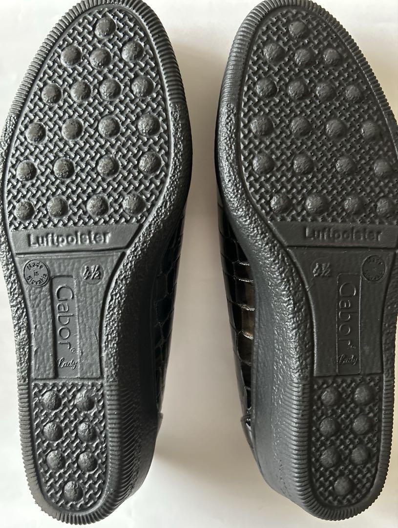 Gabor ガボール　クロコ型押し　フラットシューズ 美品