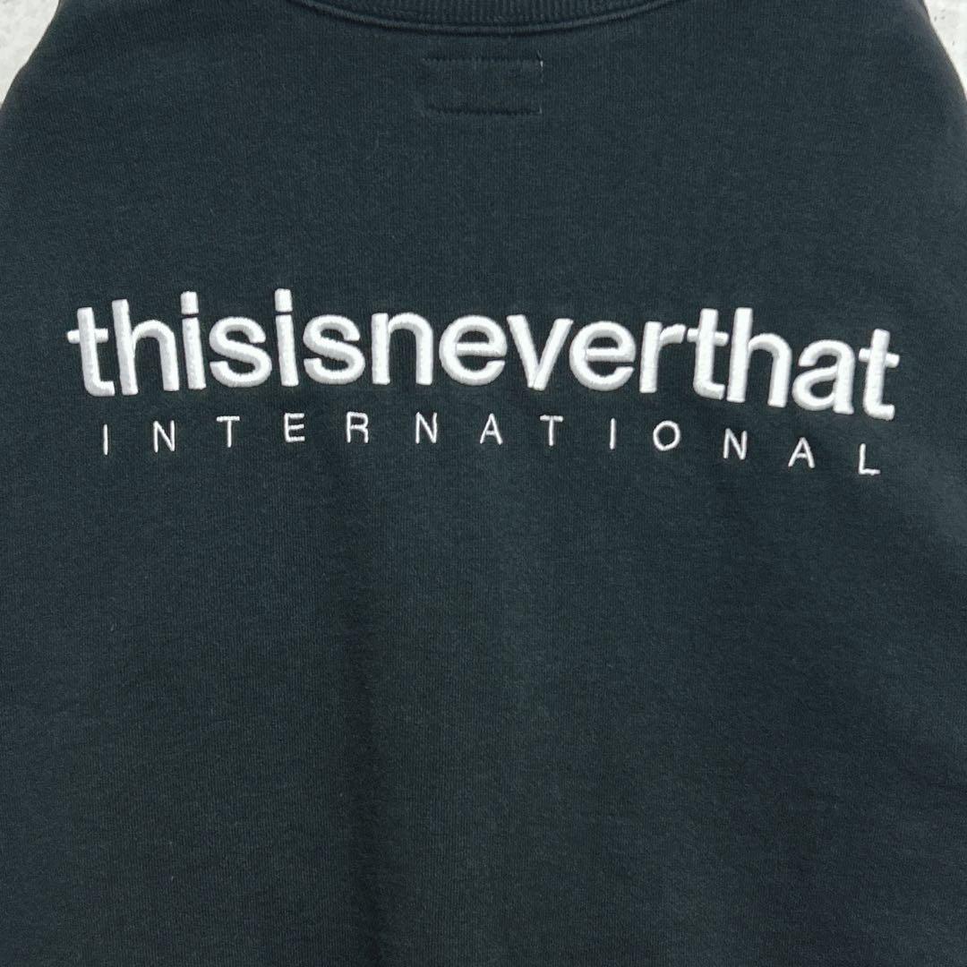 大人気》thisisneverthat☆トレーナー 両面刺繍ロゴ ブラック M
