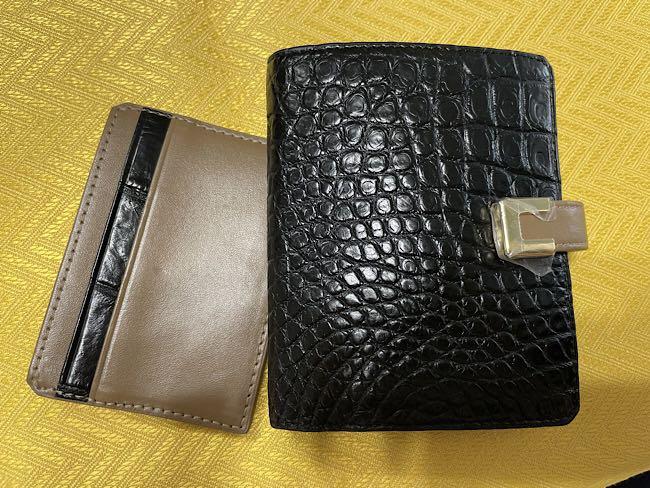 大特価在庫 ショップチャンネル 二つ折りウォレット ブラック 4DLOW-m67107185487 トウカゲン クロコダイル お得2022