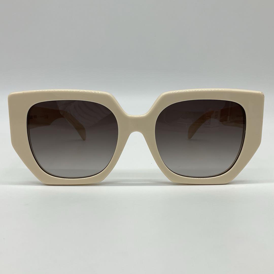 CELINE セリーヌ トリオンフ スクエア サングラス アイボリー　6_143