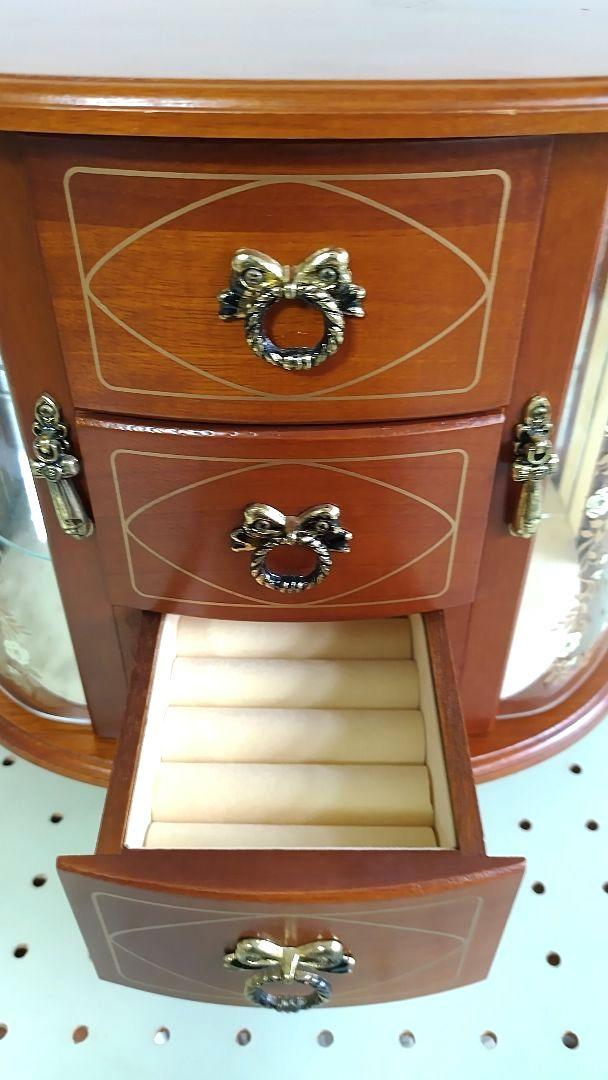 【美品未使用品】オルゴール　ジュエリーボックス　木箱　木製　アクセサリーBOX