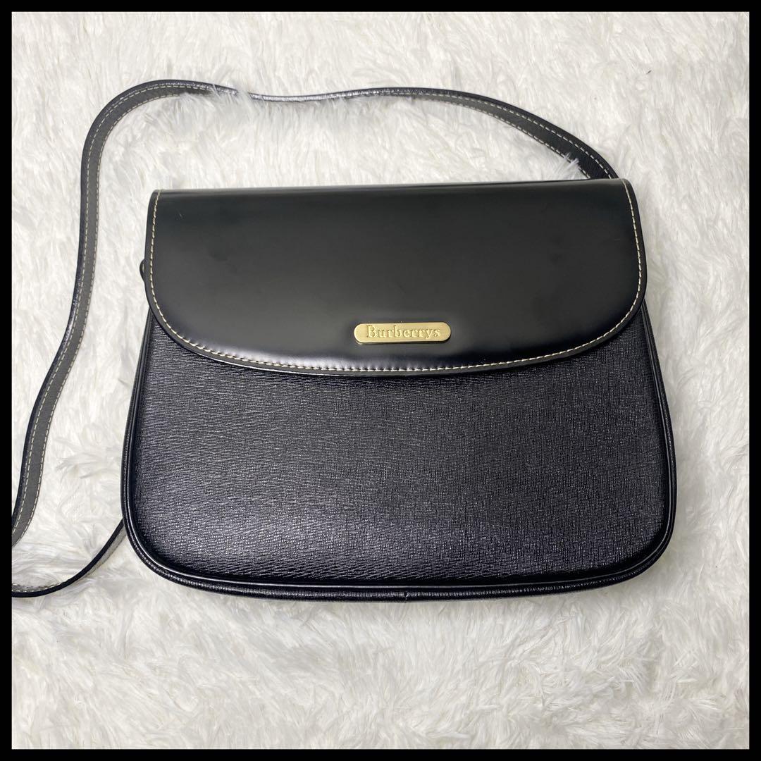 【美品】 Burberrys ショルダーバッグ　内ノバチェック　レザー　金具