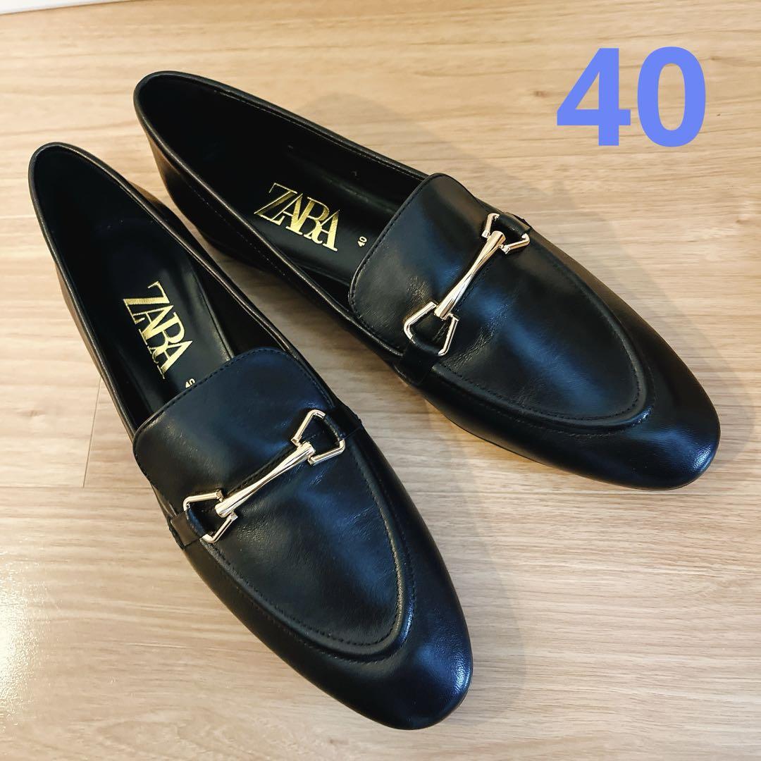 ZARA レザー ローファー 26cm