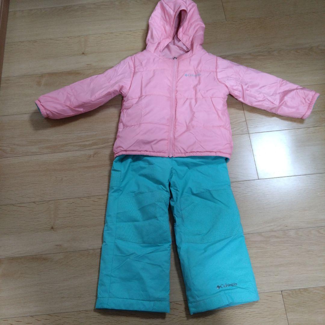 Columbia 子ども用スキーウェア 水色とピンク