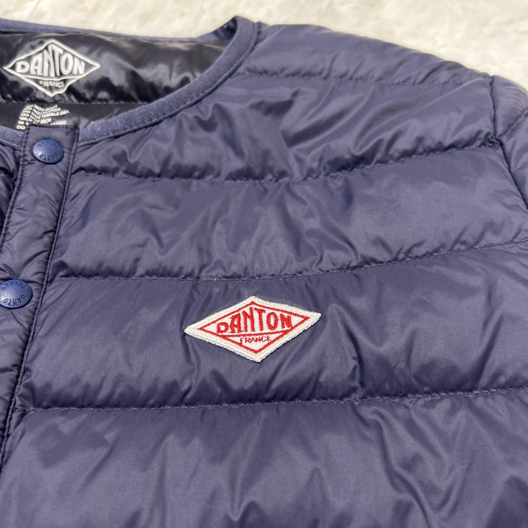 【美品】DANTON ネイビー ダウン ジャケット インナーダウン 36 【美品】DANTON ネイビー ダウン ジャケット インナーダウン 36