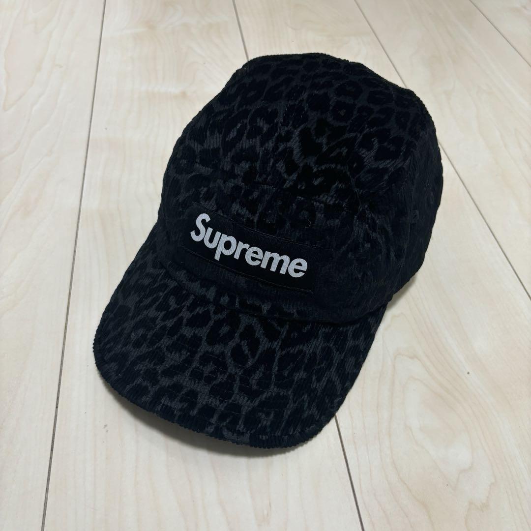 Supreme レオパード　キャップ　コーデュロイ