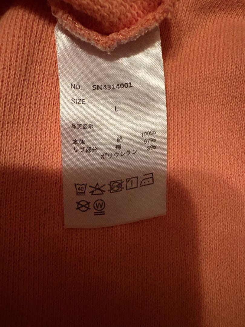 PEANUTS ピッグペン　トレーナー　古着　Ｌオレンジ　スウェット　パイル