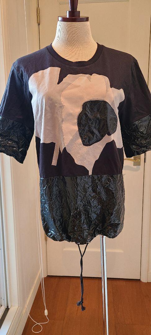 ハックドバイ☆異素材Tシャツ☆お花柄