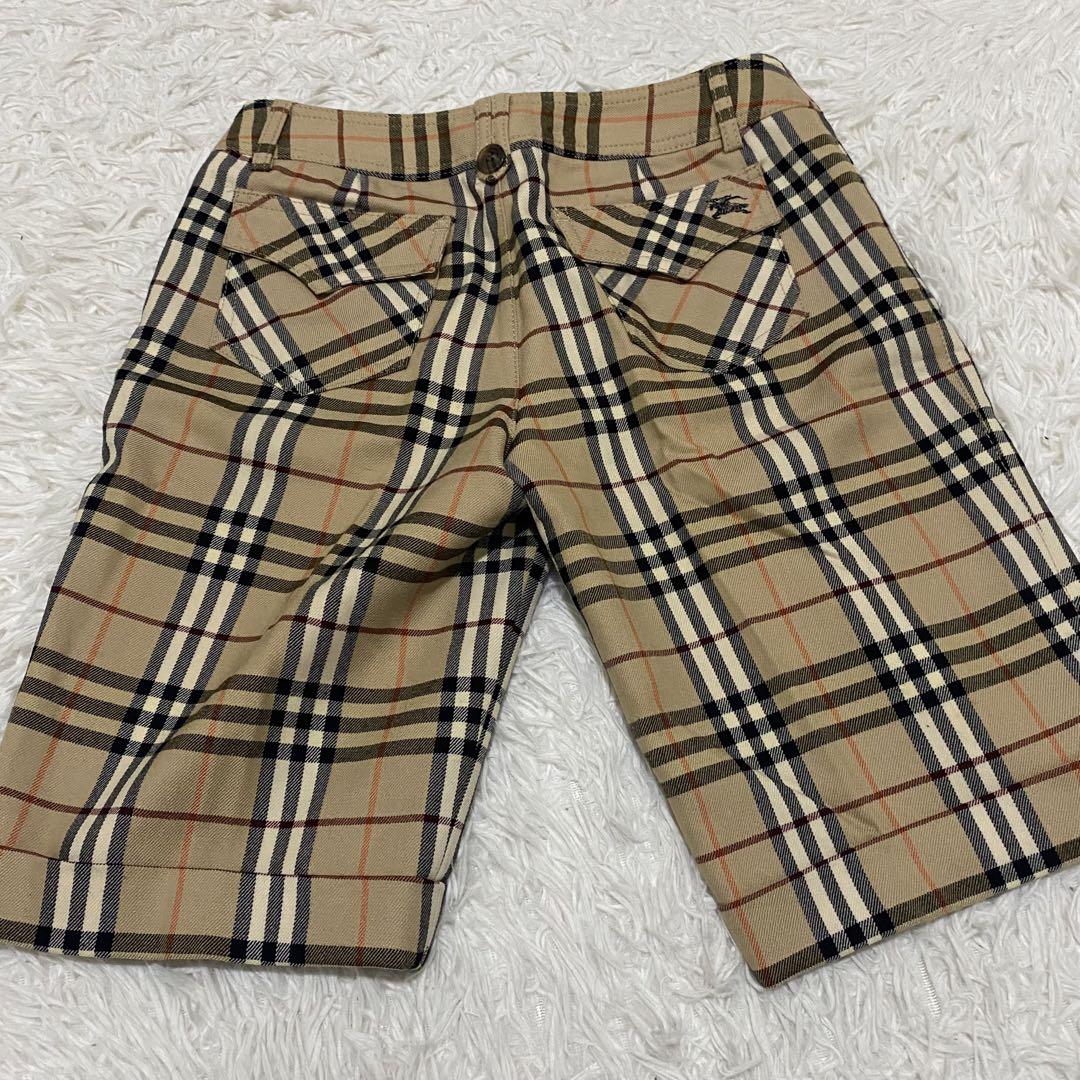 バーバリーブルーレーベル　ハーフ　パンツ　36 ウール　モヘヤ