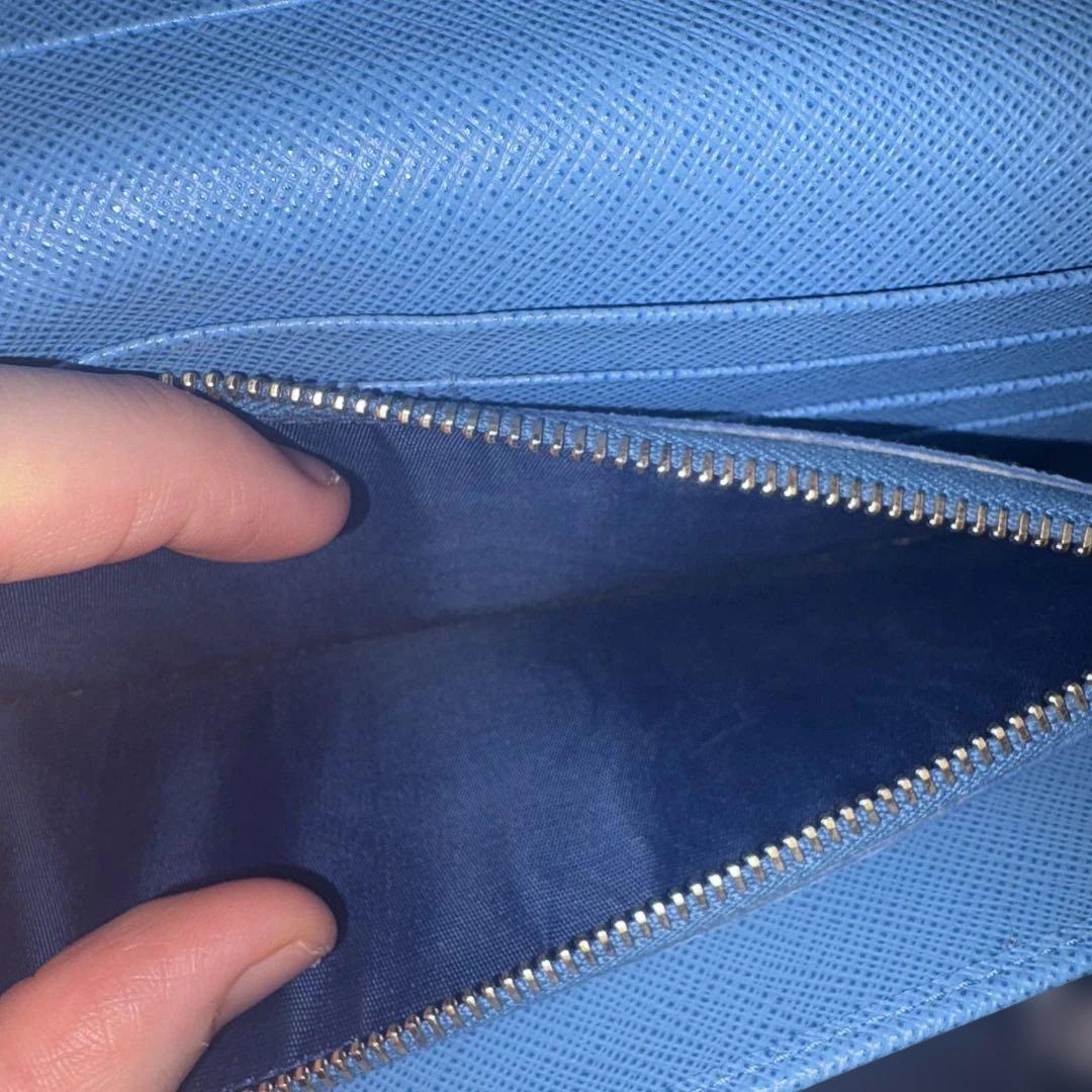 【未使用に近い】PRADA 長財布 水色