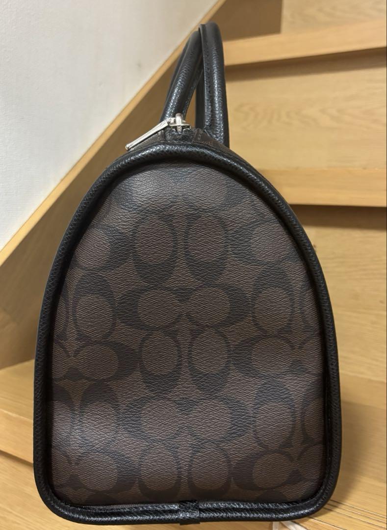 Coach コーチ ハンドバッグ ボストン型 蛍光 ピンク グリーン