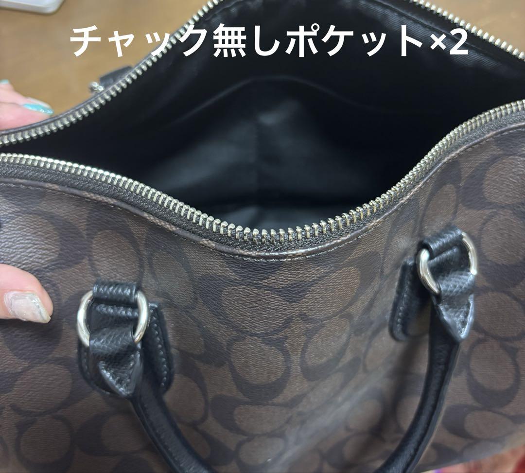 Coach コーチ ハンドバッグ ボストン型 蛍光 ピンク グリーン