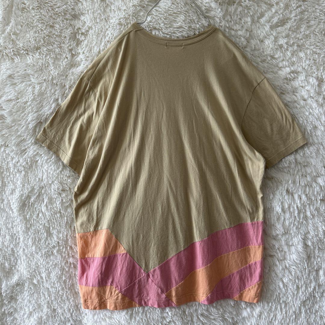 COMME des GARÇONS M Tシャツ ベージュ　ピンク　オレンジ