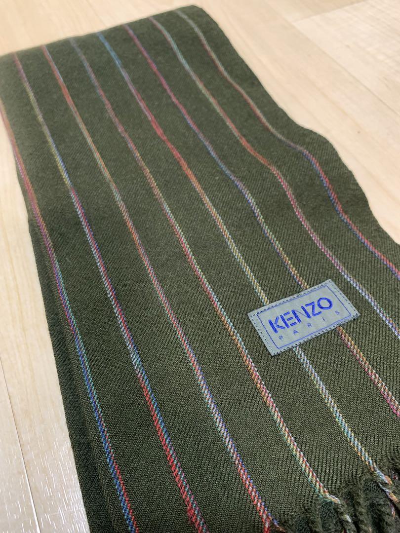 美品 ケンゾー KENZO PARIS マフラー ウール100％ イタリア製