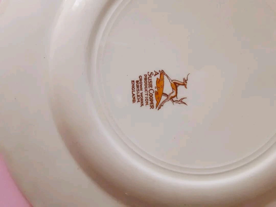 [即日発送] 2点セット　英国　 アンティーク スージークーパー ドレスデンスプレイ 貫入なし