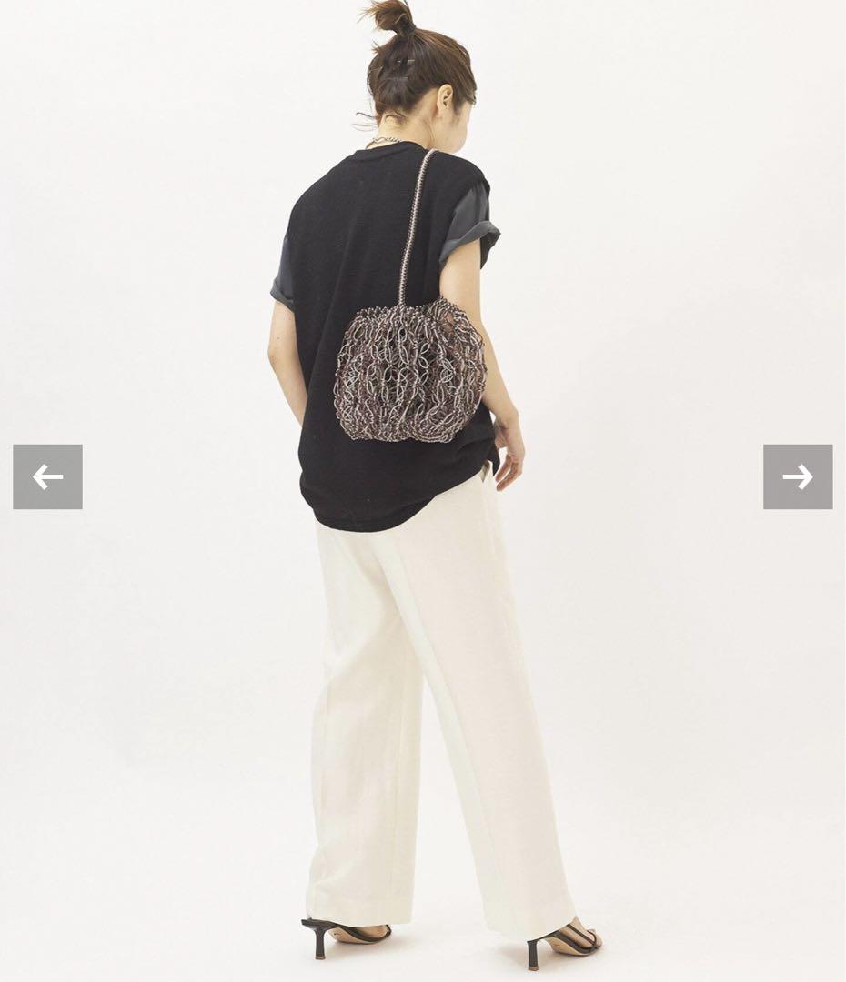 プラージュ Plage Italian Yarn ベスト 黒 ゆったり フリー オンライン ストアファッション - Plage プラージュ Italian