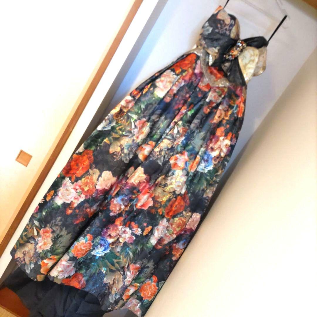 ☆新品未使用☆桂由美☆ウエディングドレス☆カラードレス☆花柄☆ブライダル