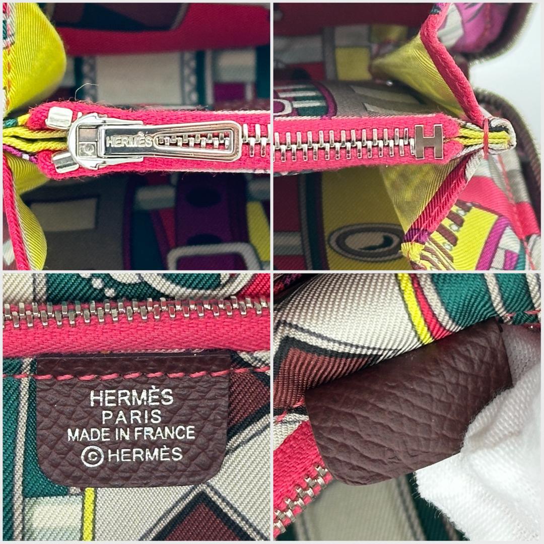 【美品】HERMES エルメス　アザップロング　シルクイン　長財布　ボルドー