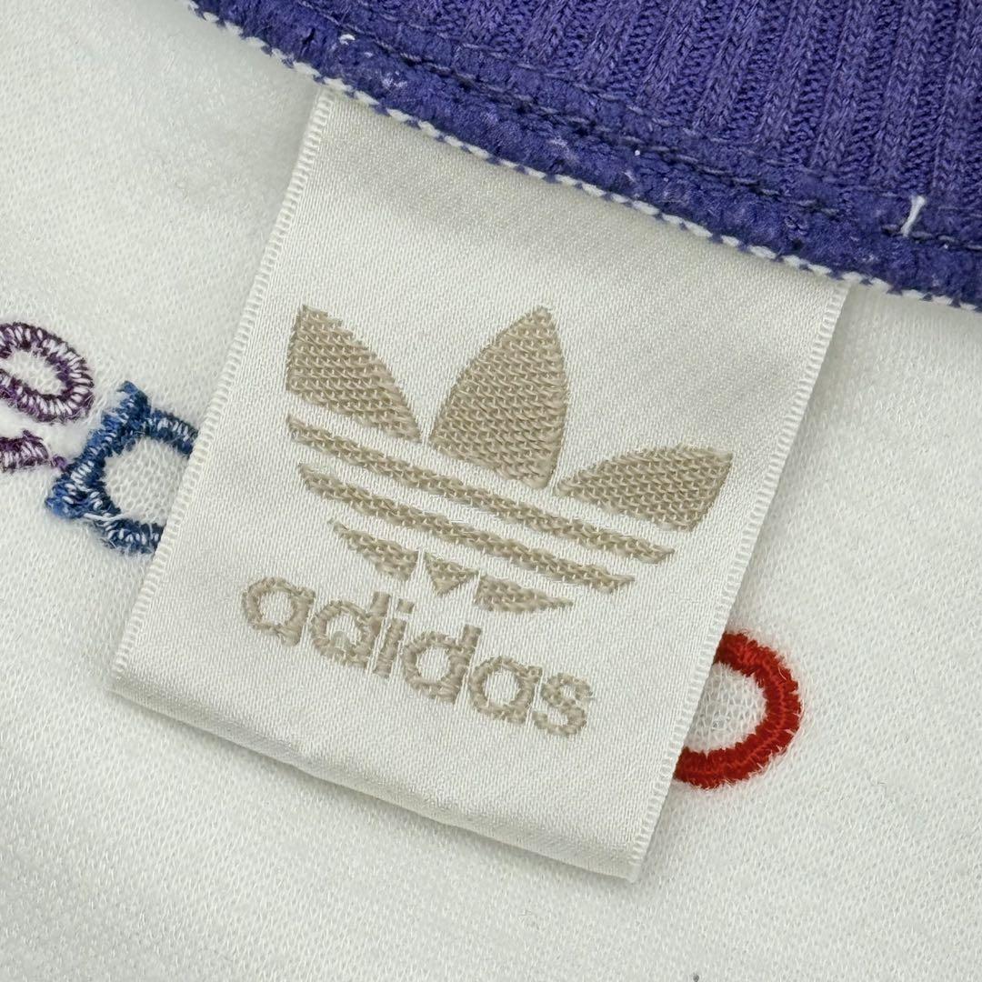 90s old adidas アディダス スウェットシャツ L 万国国旗柄