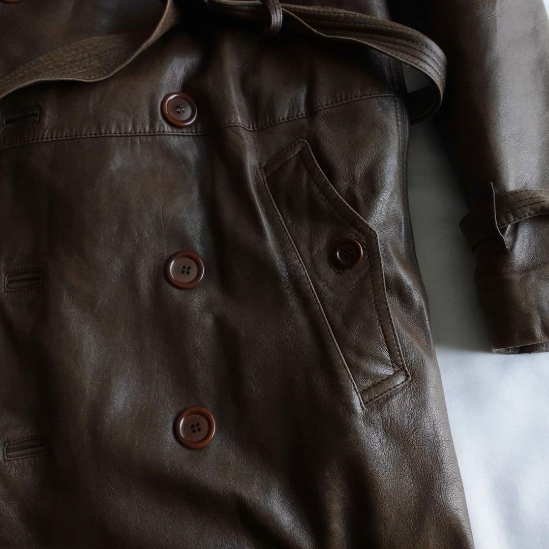 【70s】Euro Vintage All Leather TrenchCoat