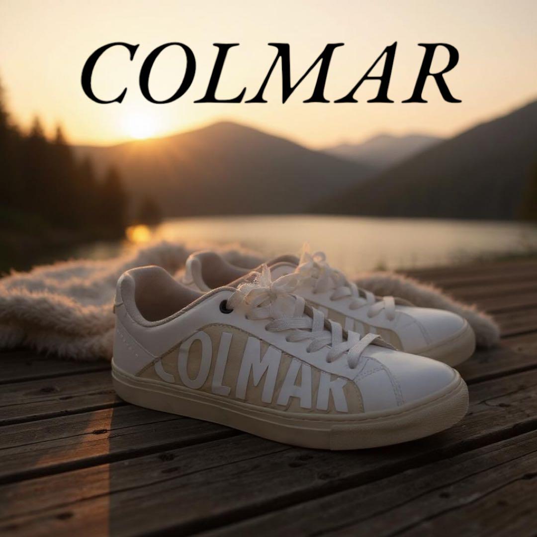 【希少】COLMAR ロゴ入りホワイトスニーカー　美品　28cm