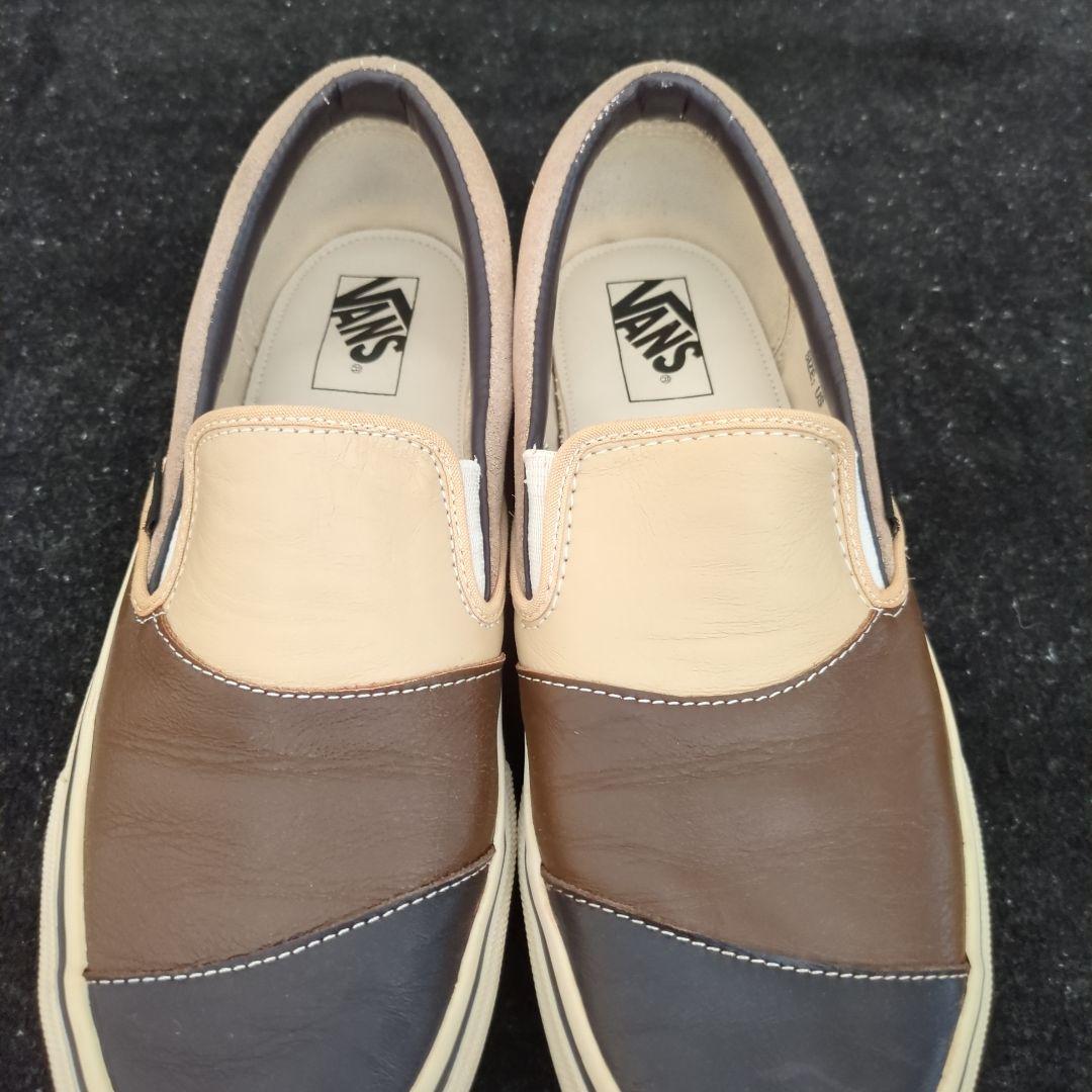 VANS スリッポン ブラウン/ベージュ US 10