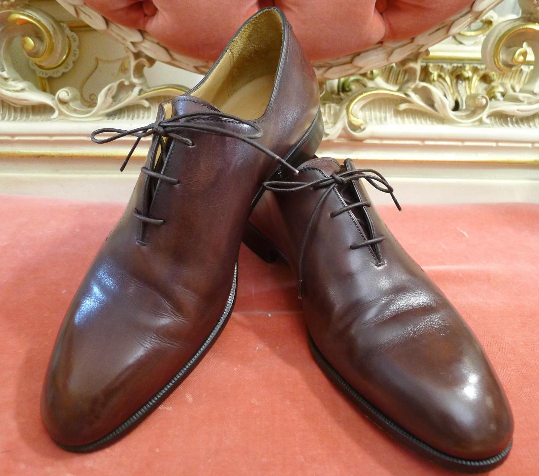 上品な ○【Berluti】フランス製ブラウンカラーレザードレスシューズ