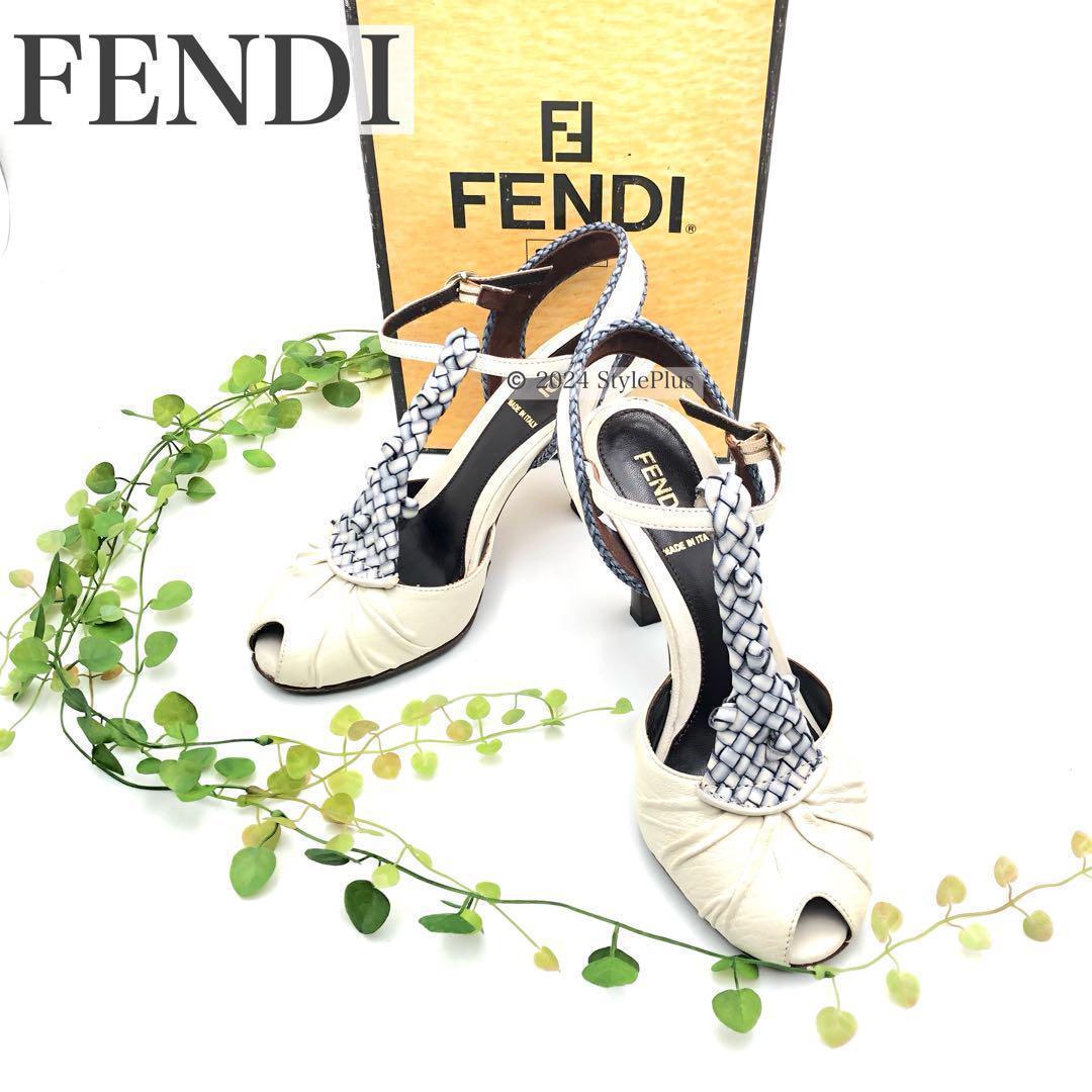 FENDI フェンディ　サンダル　パンプス フェンディ FENDI パンプス サンダル ホワイト 白 - メルカリ