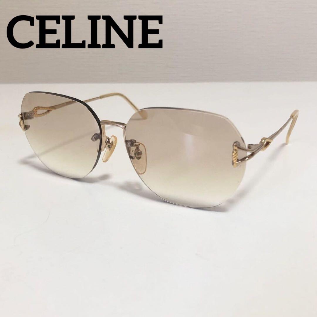 CELINE（セリーヌ）サングラス イエロー ゴールド メンズ - メルカリ