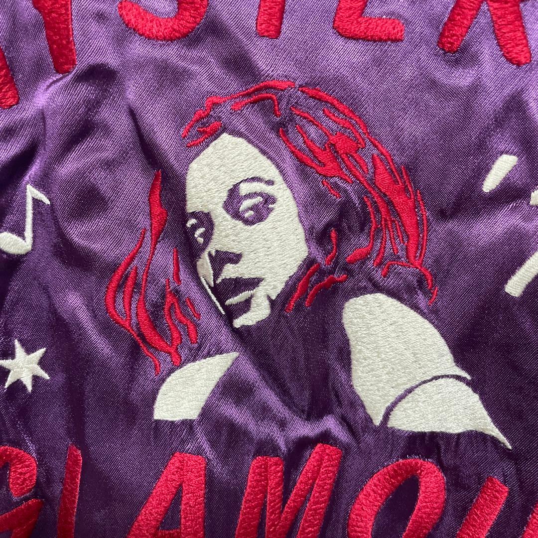ヒステリックグラマー ヴィクセンガール 刺繍 スカジャン パープル M