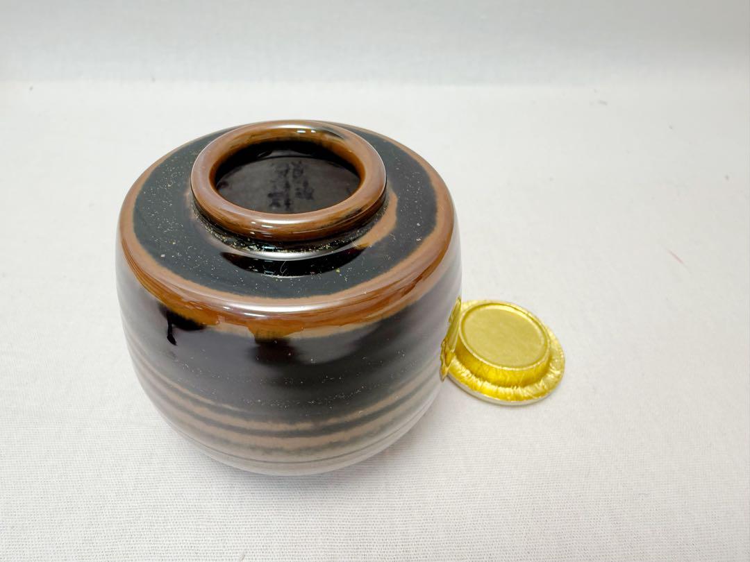 茶道具　桐峰造　欅　茶入　共箱　V　6596 茶道具】 玄々斎好写 出合桟蓋 茶通箱 *玄々斎*