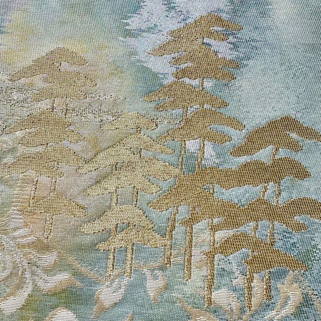 袋帯 山脈 樹木 松 花唐草 ベージュ NO-1178 袋帯 山脈 樹木 松 花唐草 ベージュ NO-1178 - メルカリ