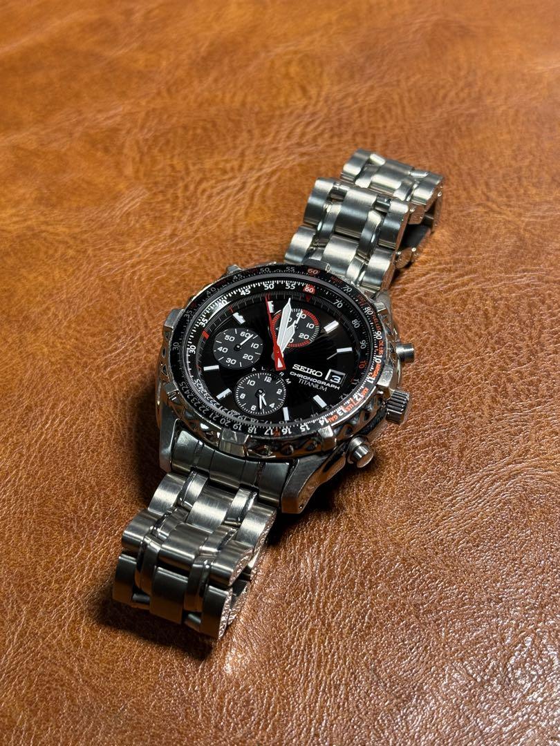 A29 希少 稼動品　SEIKO chronograph TITANIUM