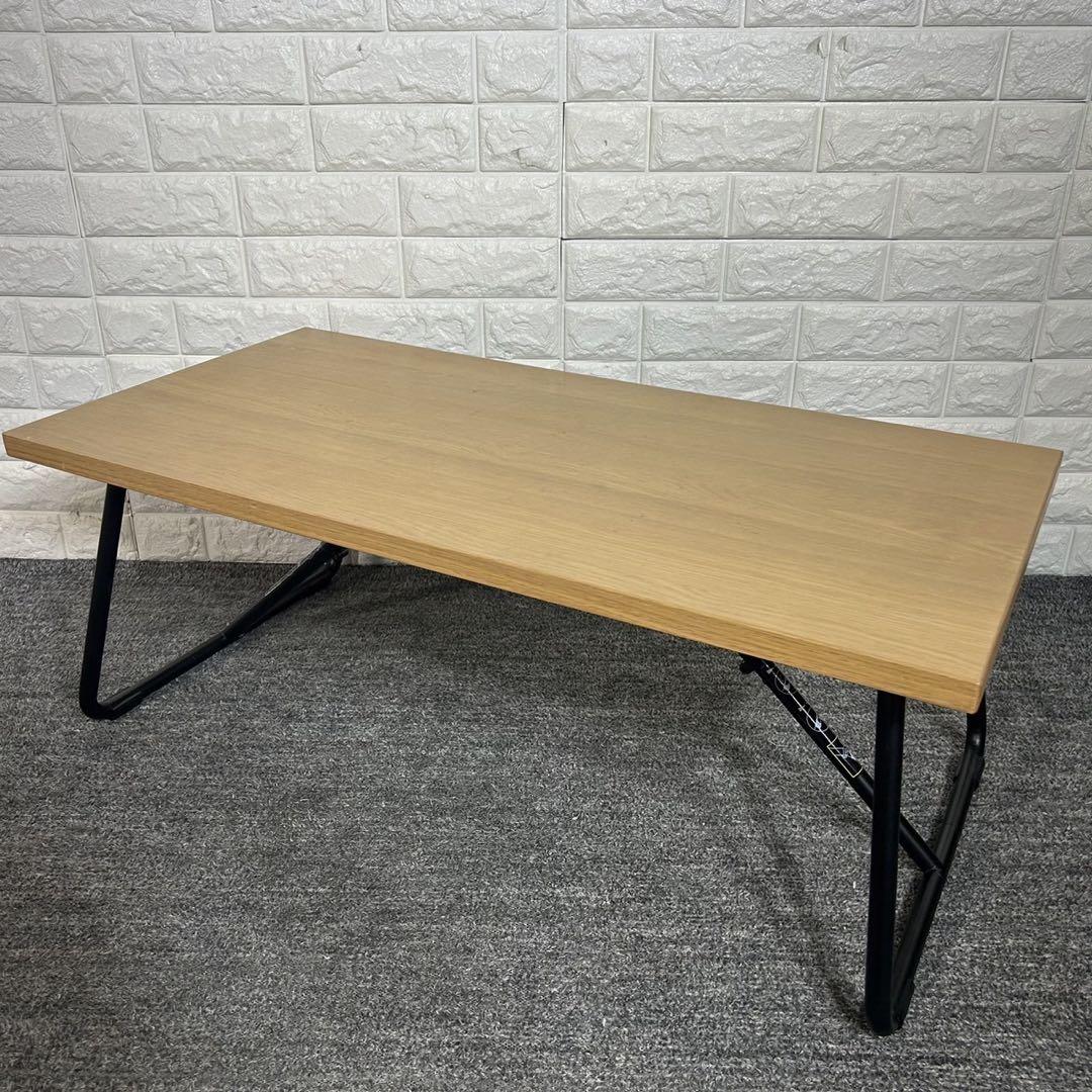 日本初の オーク材 幅90cm 折りたたみテーブル 無印良品 テーブル D009 机 センターテーブル・ローテーブル