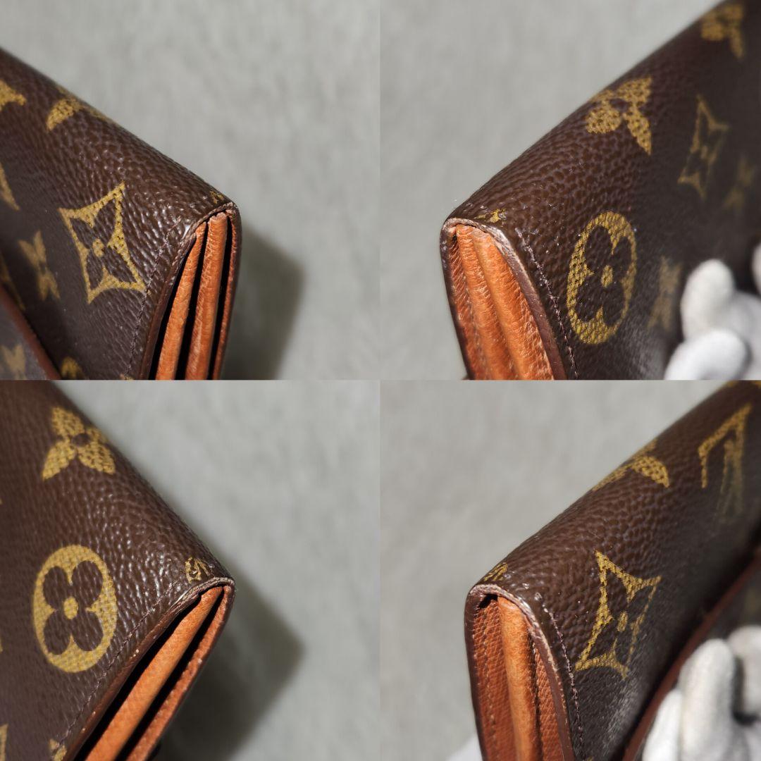 ルイヴィトン モノグラム ポルトフォイユサラ 長財布　ブラウン　カード2枚