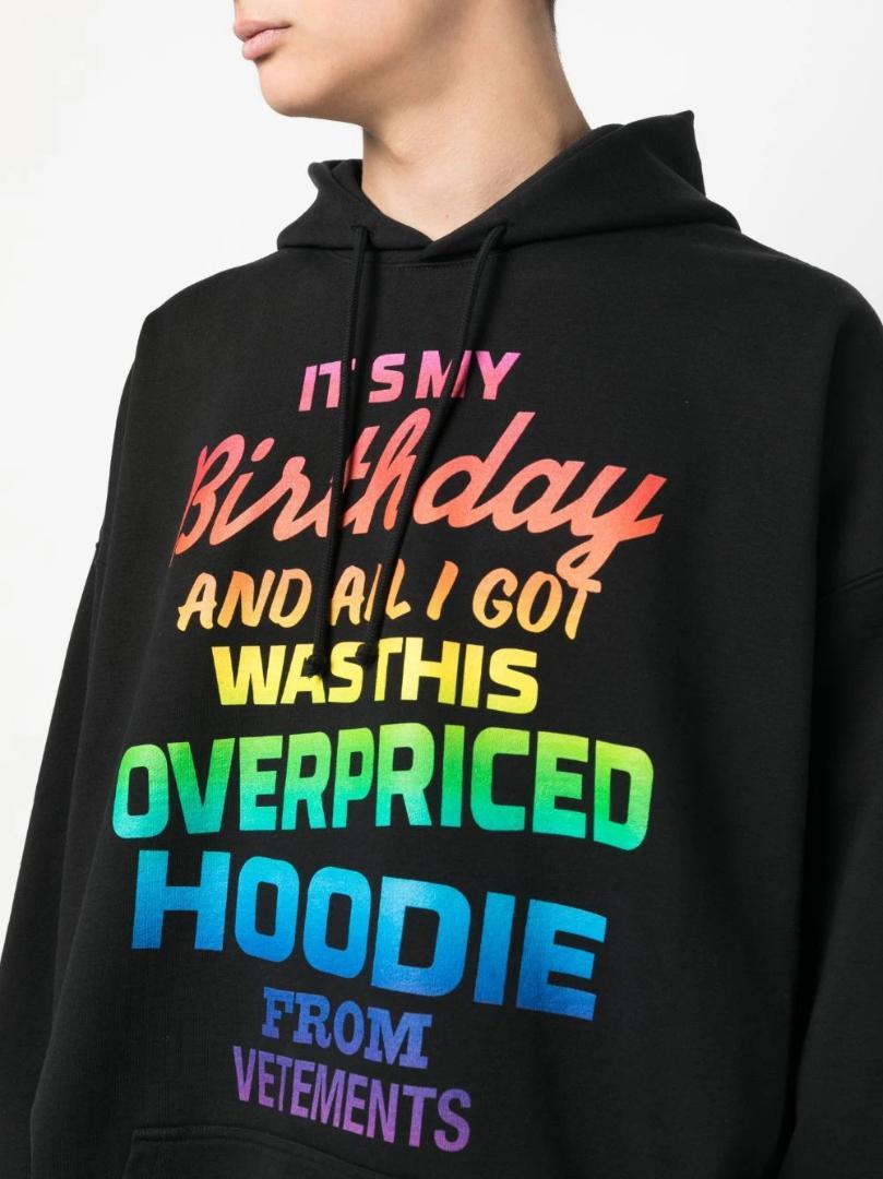 23AW【新品】VETEMENTS ヴェトモン レインボー ロゴ パーカー XS