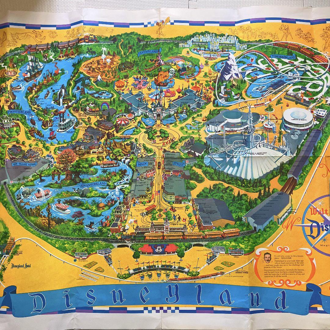 ☆激レア当時モノ☆カリフォルニアディズニーランド 園内マップ