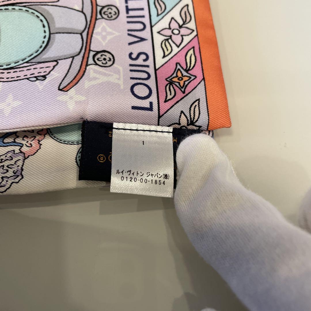 美品LOUIS VUITTON ヴィウィエンヌス柄 イラスト スカーフ