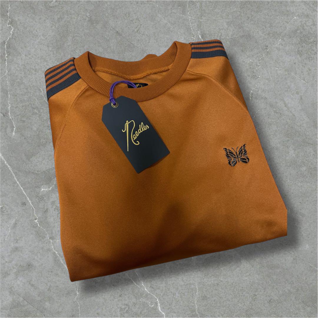 【即完売品】NEEDLES パピヨン 刺繍ロゴ サイドライン スウェット M