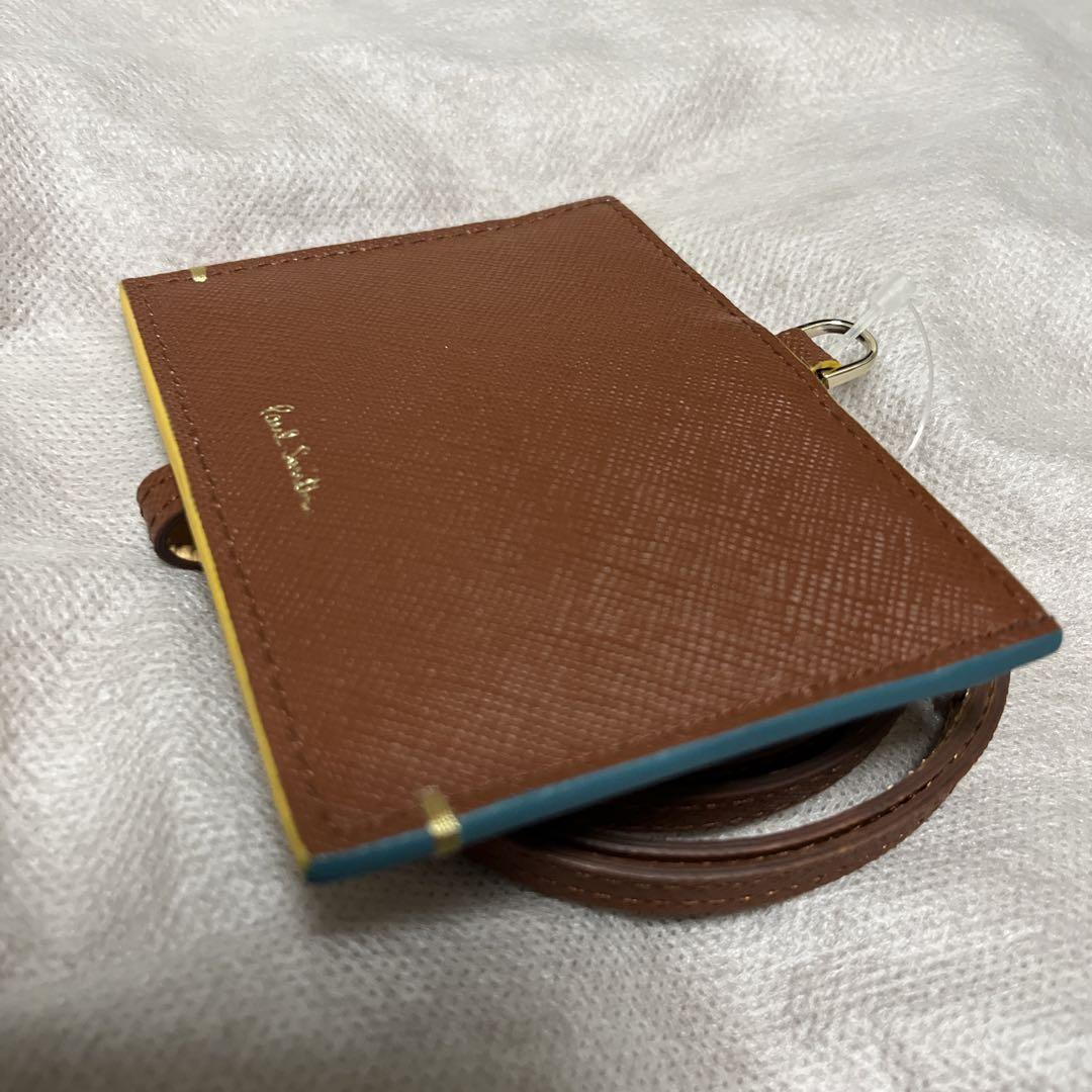 新品　ポールスミス IDケース　 カラードエッジ　パスケース　ストラップ付き